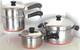 Vintage Revere Ware Pre 68 Lot 6 Qt Dutch Oven, 3 Qt With Steamer, 1 1/2 Qt With Db