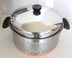 VINTAGE REVERE WARE PRE 68 LOT 6 QT DUTCH OVEN, 3 QT With STEAMER, 1 1/2 QT With DB
