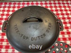 VTG 1920's Griswold #9 Tite Top Dutch Oven With Lid & Trivet! Very Nice