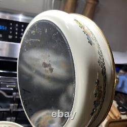 VTG ASTA Enamel Cookware Old Amsterdam Brass Set Floral 7 pieces