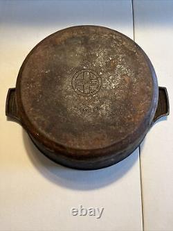 VTG Antique Griswold No 8 Small Block Logo 2568 Dutch Oven Hinge Lid