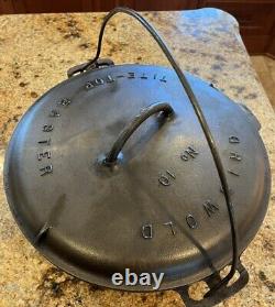 VTG Griswold #10 Cast Iron Slant Logo Tite Top Baster Dutch Oven 835A A2553