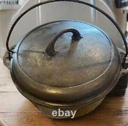 VTG Griswold #8 Cast Iron Large Block Dutch Oven 1278 Lid 1288 NO Wobble