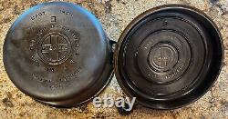 VTG Griswold #8 Cast Iron Large Block Dutch Oven 1278 Lid 1288 NO Wobble