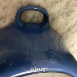 VTG LE CREUSET #22 Blue Enamel Cast Iron Dutch Oven 3.5 qts R110
