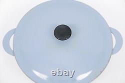 VTG LE CREUSET #26 Round Baby Light Blue Dutch Oven with Lid 5.5 qt. Pot