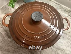 VTG Le Creuset Chocolate Brown Cast Iron Dutch Oven #26, 5.5 Qt. Excellent