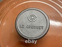 VTG Le Creuset Chocolate Brown Cast Iron Dutch Oven #26, 5.5 Qt. Excellent