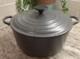 Vtg Le Creuset Dutch Oven #24 Matte Gray Cast Iron Withlid 4.5 Qt. Read R70