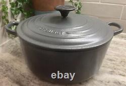 VTG Le Creuset Dutch Oven #24 Matte Gray Cast Iron withLid 4.5 Qt. READ R70