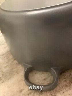 VTG Le Creuset Dutch Oven #24 Matte Gray Cast Iron withLid 4.5 Qt. READ R70