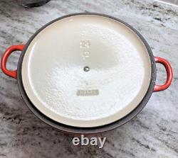 VTG Le Creuset Dutch Oven #24 Red Cast Iron with Lid 4.5 Qt. Made in France EUC