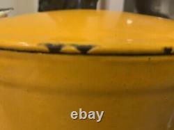 VTG Le Creuset Dutch Oven #24 Yellow Cast Iron withLid 4.5 Qt. France R3636