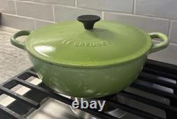 VTG Le Creuset Kiwi Green 2.75 Qt. Cast Iron Marmite French Dutch Oven withLid L52