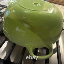 VTG Le Creuset Kiwi Green 2.75 Qt. Cast Iron Marmite French Dutch Oven withLid L52