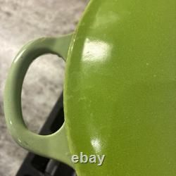 VTG Le Creuset Kiwi Green 2.75 Qt. Cast Iron Marmite French Dutch Oven withLid L52