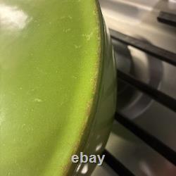 VTG Le Creuset Kiwi Green 2.75 Qt. Cast Iron Marmite French Dutch Oven withLid L52