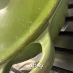 VTG Le Creuset Kiwi Green 2.75 Qt. Cast Iron Marmite French Dutch Oven withLid L52