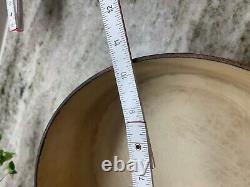 VTG Le Creuset Red Cast Iron Dutch Oven #26, 5.5 Qt. Large Exterior Chip