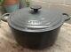 Vtg Rare Color Le Creuset Blue Gray Cast Iron Dutch Oven #26, 5.5 Qt