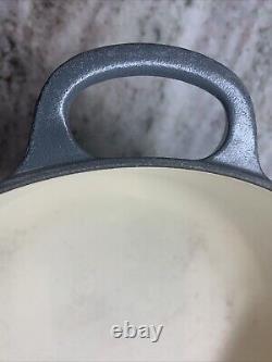 VTG RARE COLOR Le Creuset Blue Gray Cast Iron Dutch Oven #26, 5.5 Qt