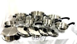 VTG SALAD MASTER Stainless Steel Cookware Set 12pc Vapo lids Dutch Oven lid USA