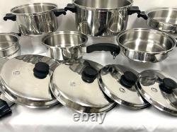VTG SALAD MASTER Stainless Steel Cookware Set 12pc Vapo lids Dutch Oven lid USA