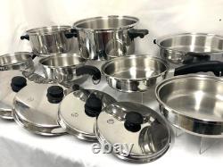 VTG SALAD MASTER Stainless Steel Cookware Set 12pc Vapo lids Dutch Oven lid USA
