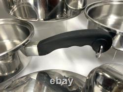 VTG SALAD MASTER Stainless Steel Cookware Set 12pc Vapo lids Dutch Oven lid USA