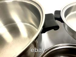 VTG SALAD MASTER Stainless Steel Cookware Set 12pc Vapo lids Dutch Oven lid USA