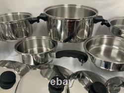 VTG SALAD MASTER Stainless Steel Cookware Set 12pc Vapo lids Dutch Oven lid USA