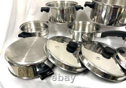 VTG SALAD MASTER Stainless Steel Cookware Set 12pc Vapo lids Dutch Oven lid USA