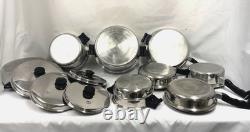 VTG SALAD MASTER Stainless Steel Cookware Set 12pc Vapo lids Dutch Oven lid USA