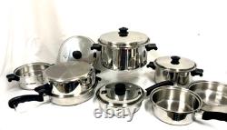 VTG SALAD MASTER Stainless Steel Cookware Set 12pc Vapo lids Dutch Oven lid USA