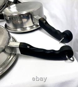VTG SALAD MASTER Stainless Steel Cookware Set 12pc Vapo lids Dutch Oven lid USA
