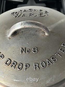 VTG Wagner Ware Drip Drop #8 Heavy Cast Aluminum Round Dutch Oven/Lid. No Tray