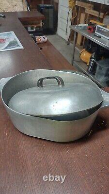 VTG Wagner Ware Sidney Magnalite 4265-P 8 QT Aluminum Roaster Dutch Oven with Lid