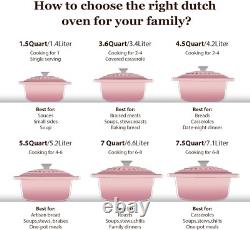 Versatile 5.5qt Dutch Oven with Lid Enameled Cast Iron for All Cooking Needs