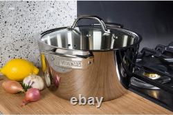 Viking 5.2 Qt Stainless Steel Dutch Oven with Glass Lid Induction 600F Safe