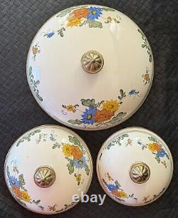 Villeroy & Boch Enamel Ware Pan Set Of 7 Pieces 1,2 & 4 Quart Sizes Plus Fry Pan