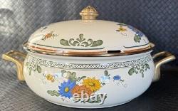 Villeroy & Boch Enamel Ware Pan Set Of 7 Pieces 1,2 & 4 Quart Sizes Plus Fry Pan