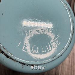 Vintage 1950's Le Creuset Robin Egg Blue Turquoise 2.5 QT Pot Dutch Oven C Lid