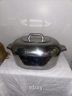 Vintage 1960s Wagner Ware Magnalite 4265-P Roaster Dutch Oven with trivet