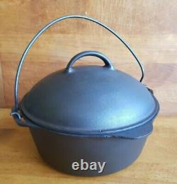 Vintage #8 Cast Iron Dutch Oven withHigh Dome Lid Fully Restored Nice