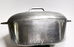 Vintage 8 qts GHC Wagner Ware Magnalite Oval Shape Roaster Dutch Oven With Lid