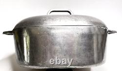 Vintage 8 qts GHC Wagner Ware Magnalite Oval Shape Roaster Dutch Oven With Lid