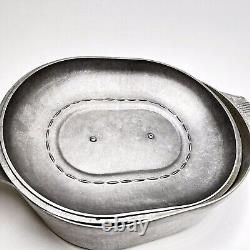 Vintage 8 qts GHC Wagner Ware Magnalite Oval Shape Roaster Dutch Oven With Lid