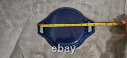Vintage COPCO D2 Dark Blue Enamel Cast Iron Dutch Oven & Saucepan With Lid