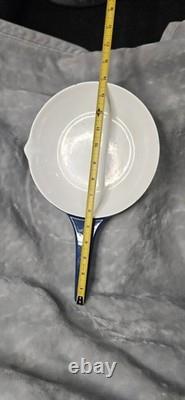 Vintage COPCO D2 Dark Blue Enamel Cast Iron Dutch Oven & Saucepan With Lid