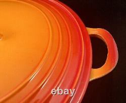 Vintage COUSANCES Flame Orange Dutch Oven with Lid 28 Cm 7.25 Qts